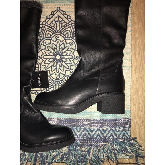 Winter Leather knee High Black Boots EU Size 37-Carmela (Made in Spain) - Picture 4 of 12